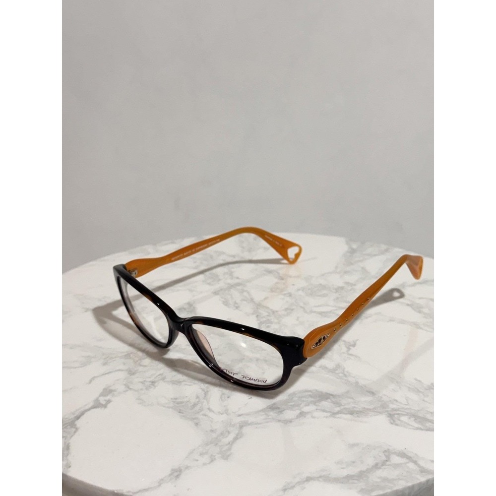 Betsey Johnson Nefertiti BJ0131 Eyeglass Frames Espresso Orange